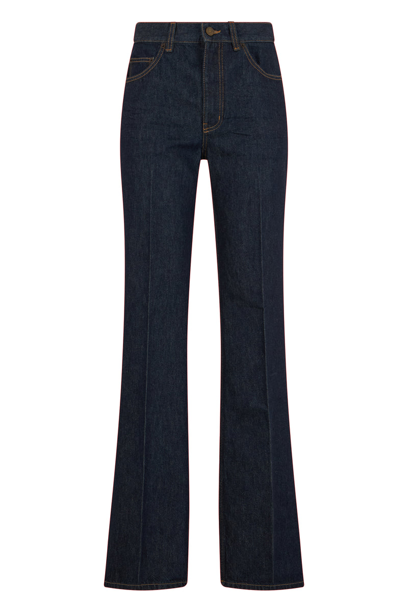 Flared Jeans Dark Night Blue Rins