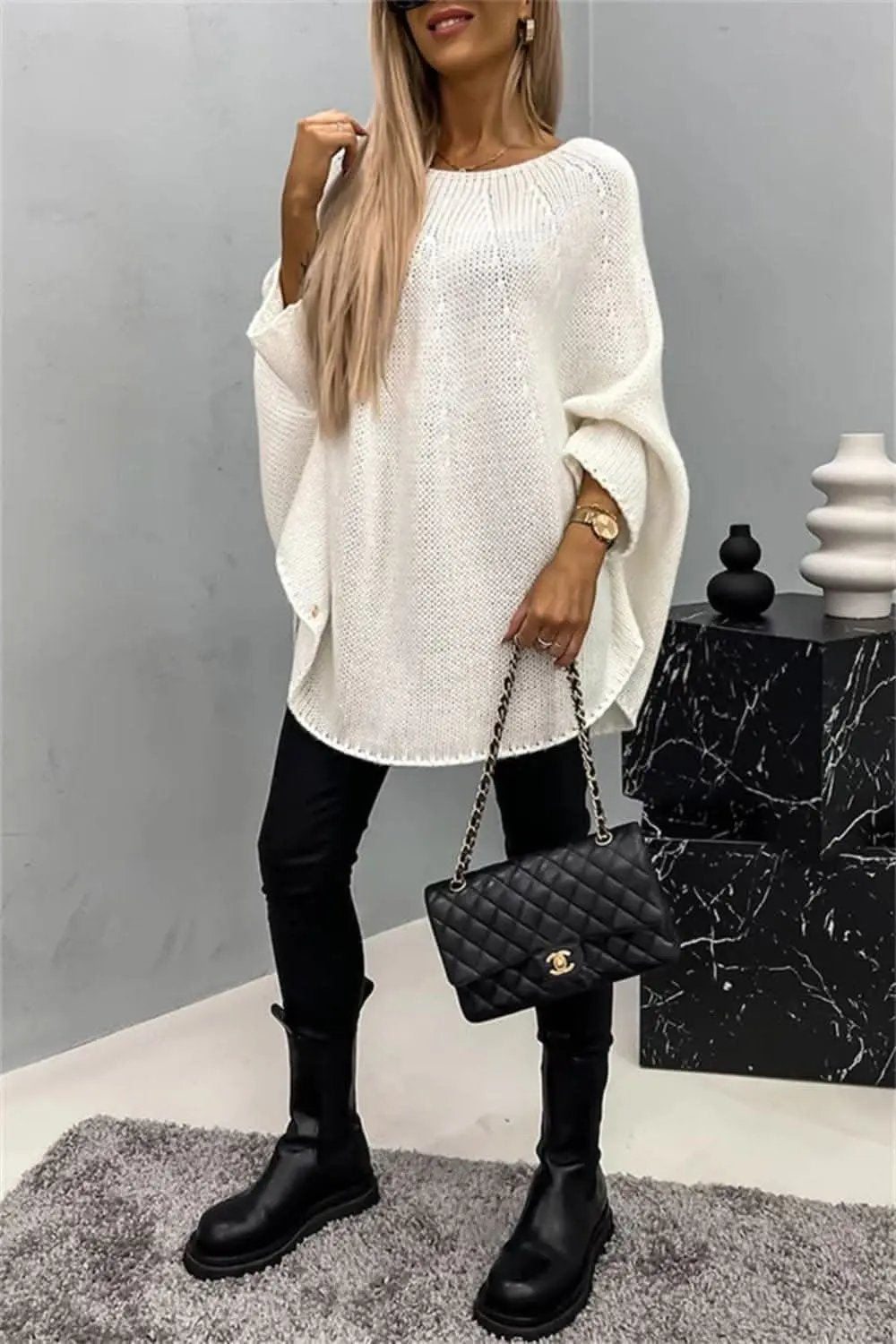 Trendsi Cozy Batwing Sleeve Sweater
