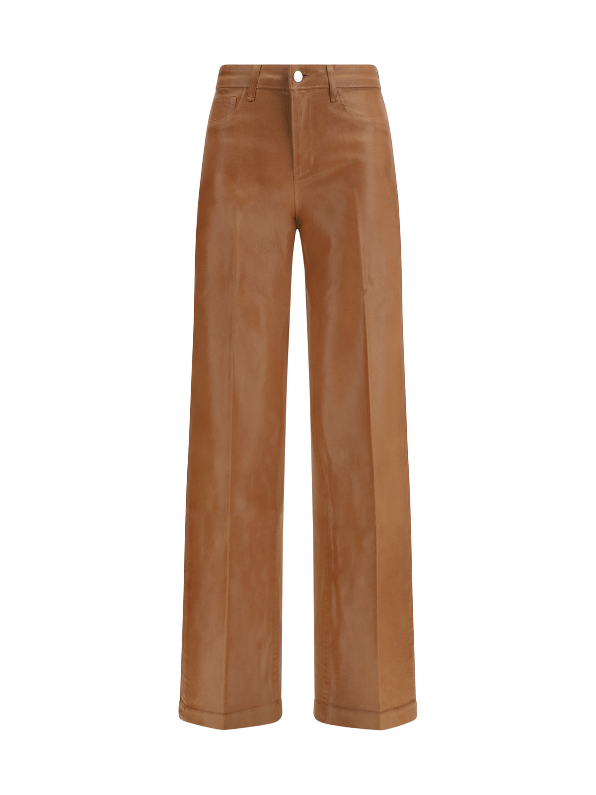 Wide Leg Jeans Clayton Light Cognac Coated