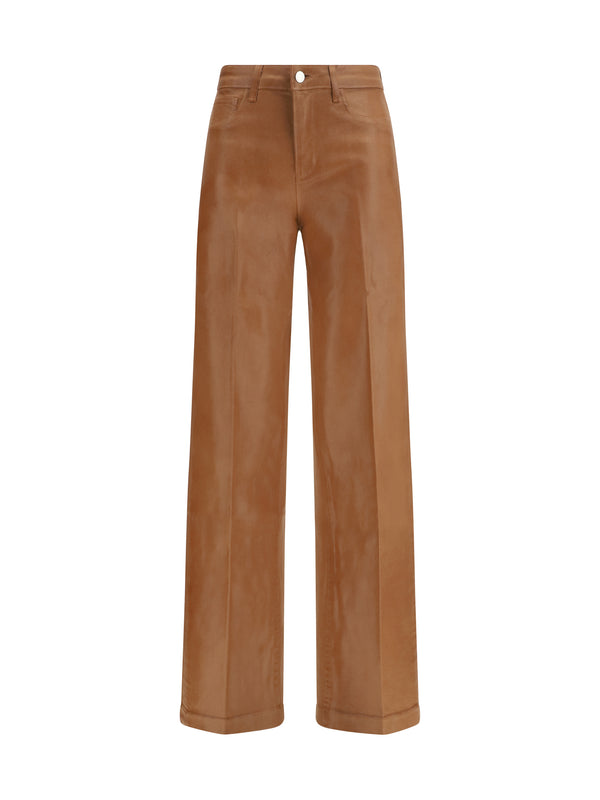 Wide Leg Jeans Clayton Light Cognac Coated