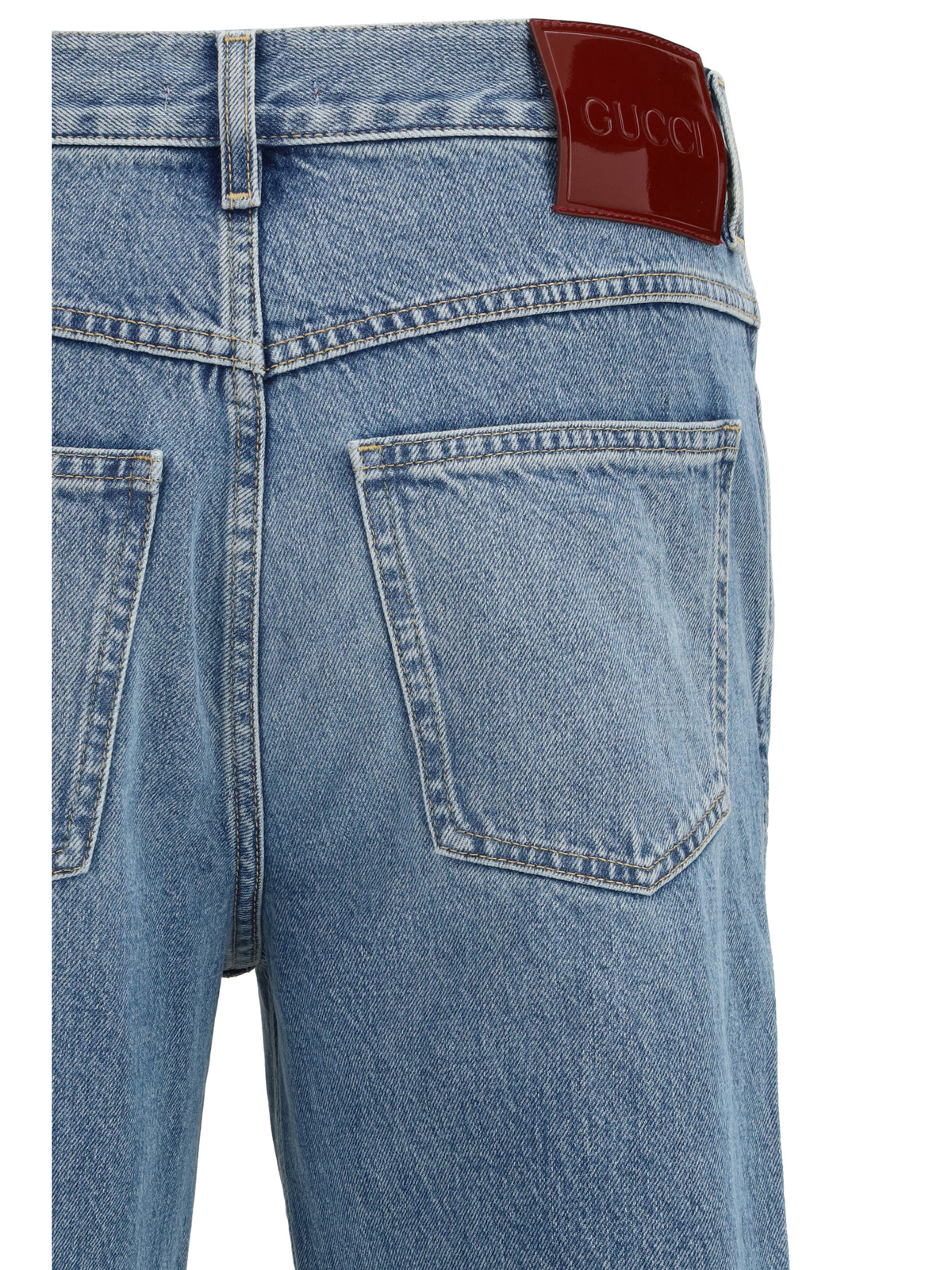 Slim-Fit Pants Light Blue Denim