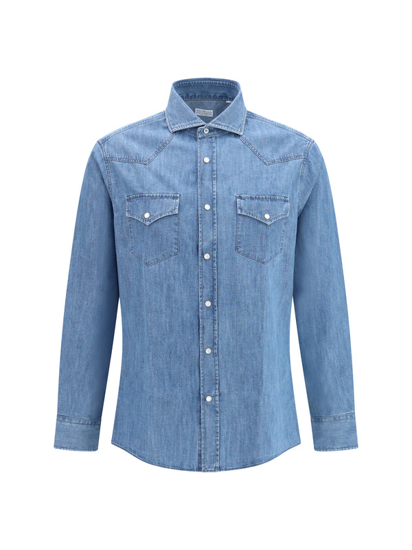 Shirt Easy Fit Medium Wash Denim