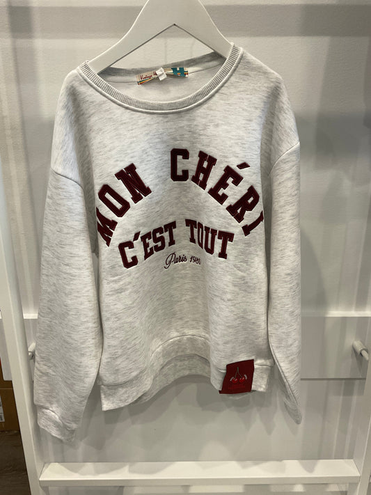 Vintage Havana - Ash Grey Mon Cheri Crewneck