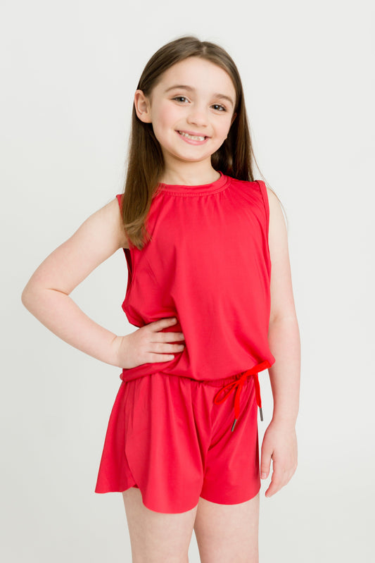 Red High Low Tank