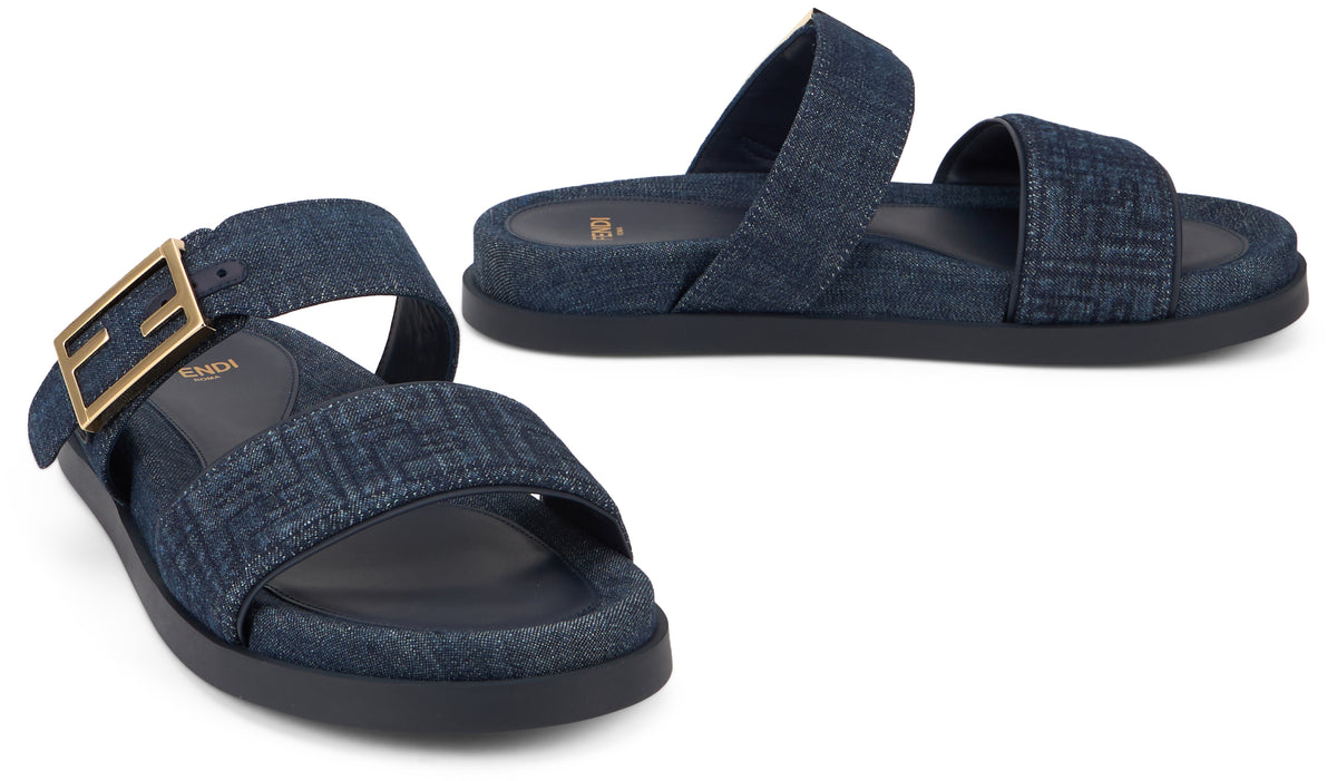 Fendi Slippers Feel Denim, view 3