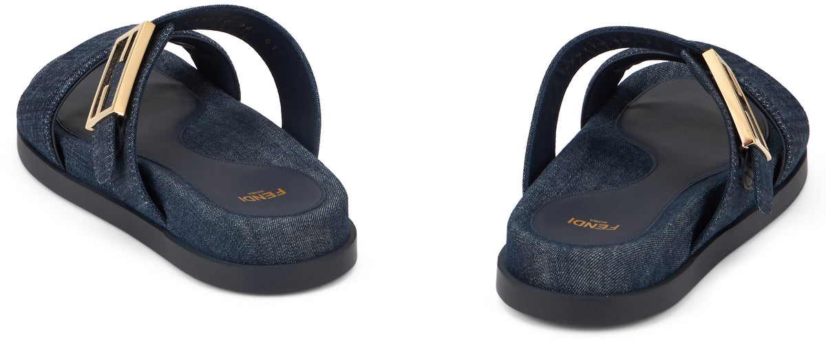 Fendi Slippers Feel Denim, view 4