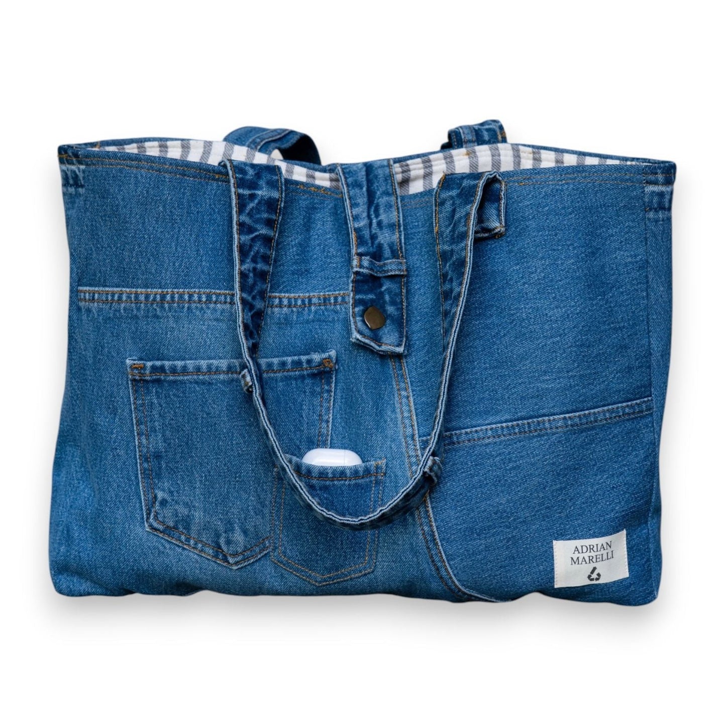 Brooklyn Heritage Tote / Recycled Denim Blue