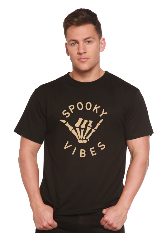 Spooky Vibes Men's Bamboo Viscose/Organic Cotton Short Sleeve Graphic T-Shirt