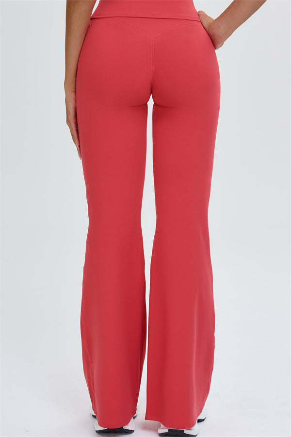 The Slate Cross Back Top Flared Leggings 2-Piece Set