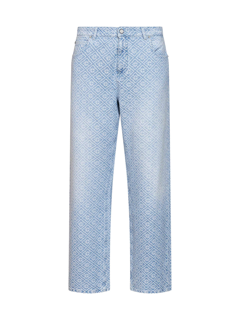 Jeans Washed Monogram Light Blue