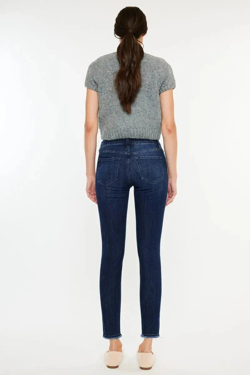 Women's Jeans - High Rise - Slim Fit Raw Hem
