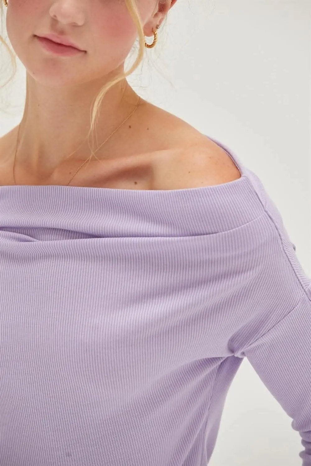 Trendsi HYFVE off-shoulder ribbed top