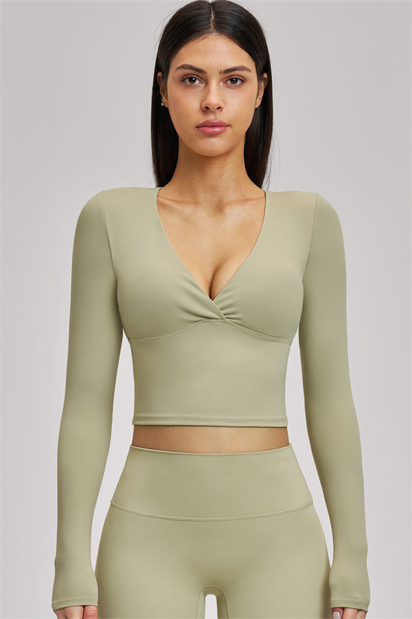 The Swoon Long Sleeve Crop top Leggings 2-Piece Set