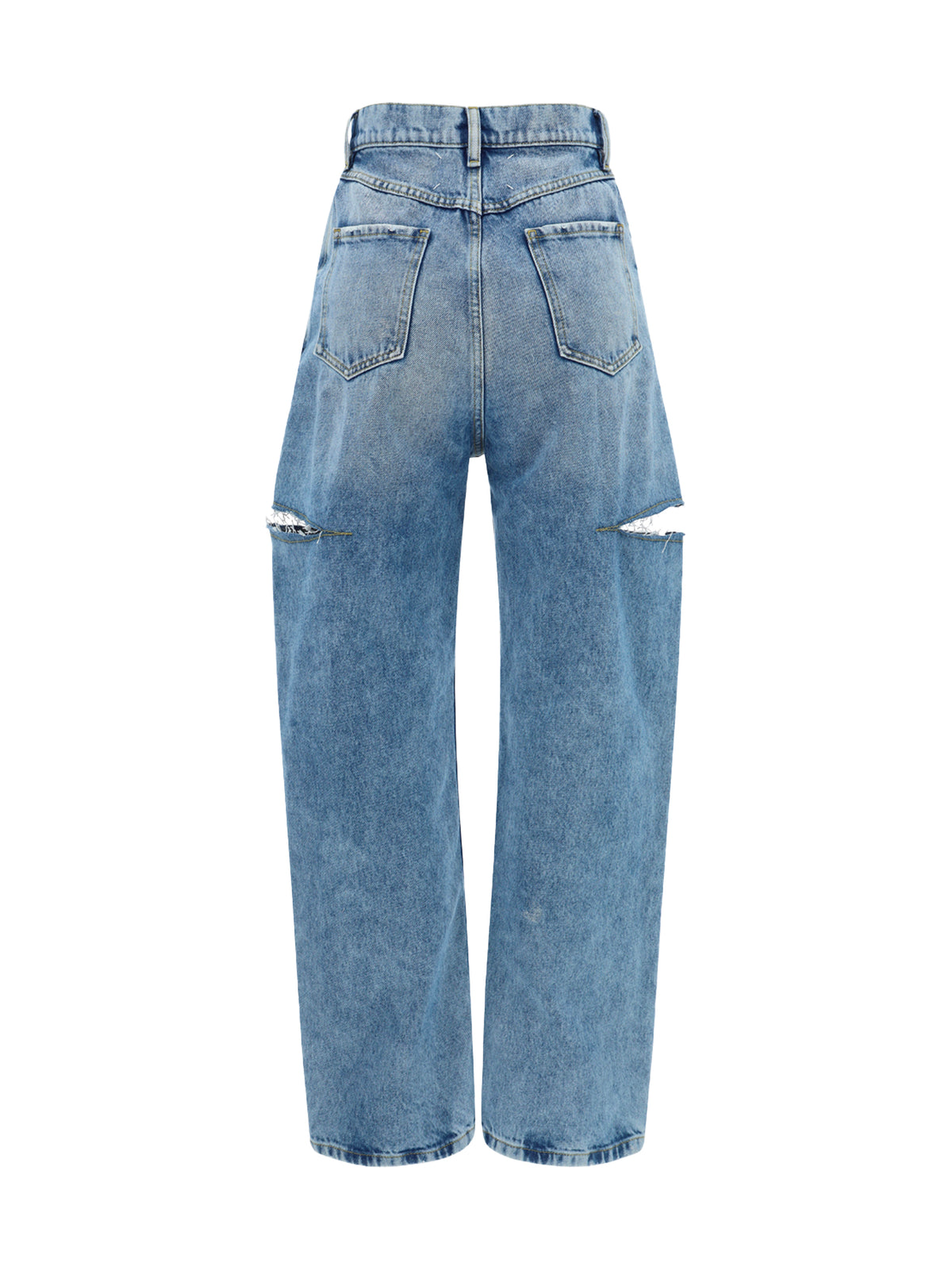 Cut-Out Jeans in Light Blue