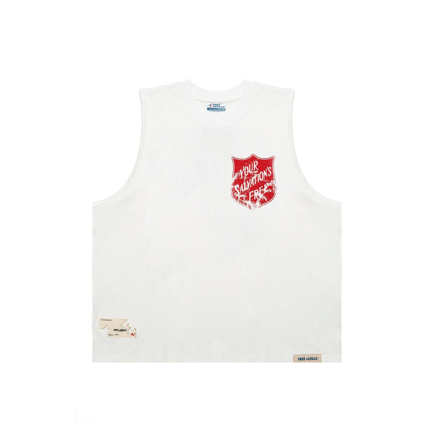 Salvation Cut-Off Tee - White