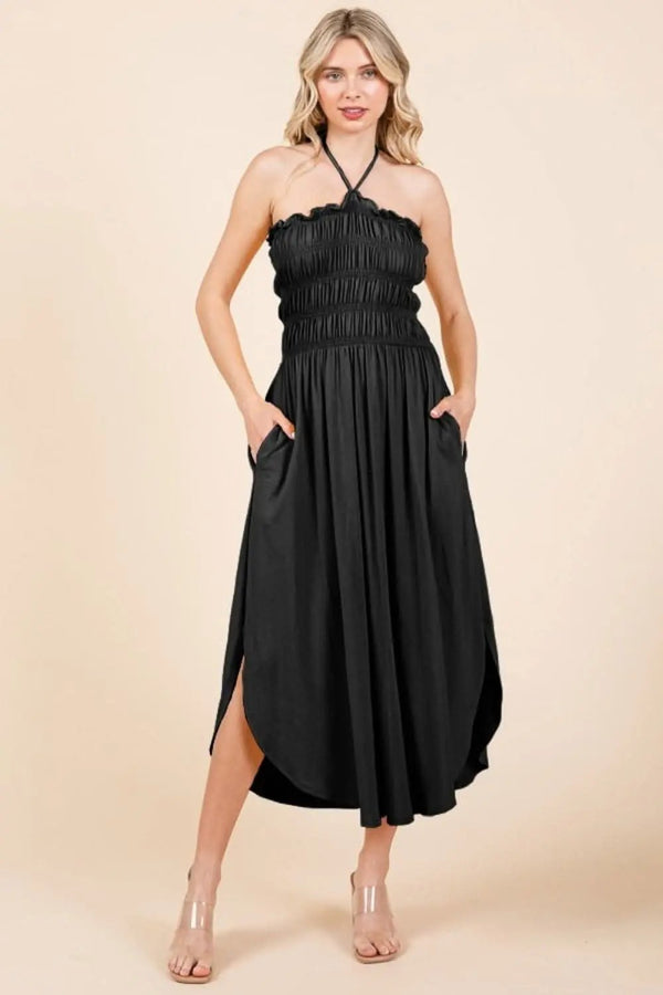 Trendsi Chic tie-back dress with pockets