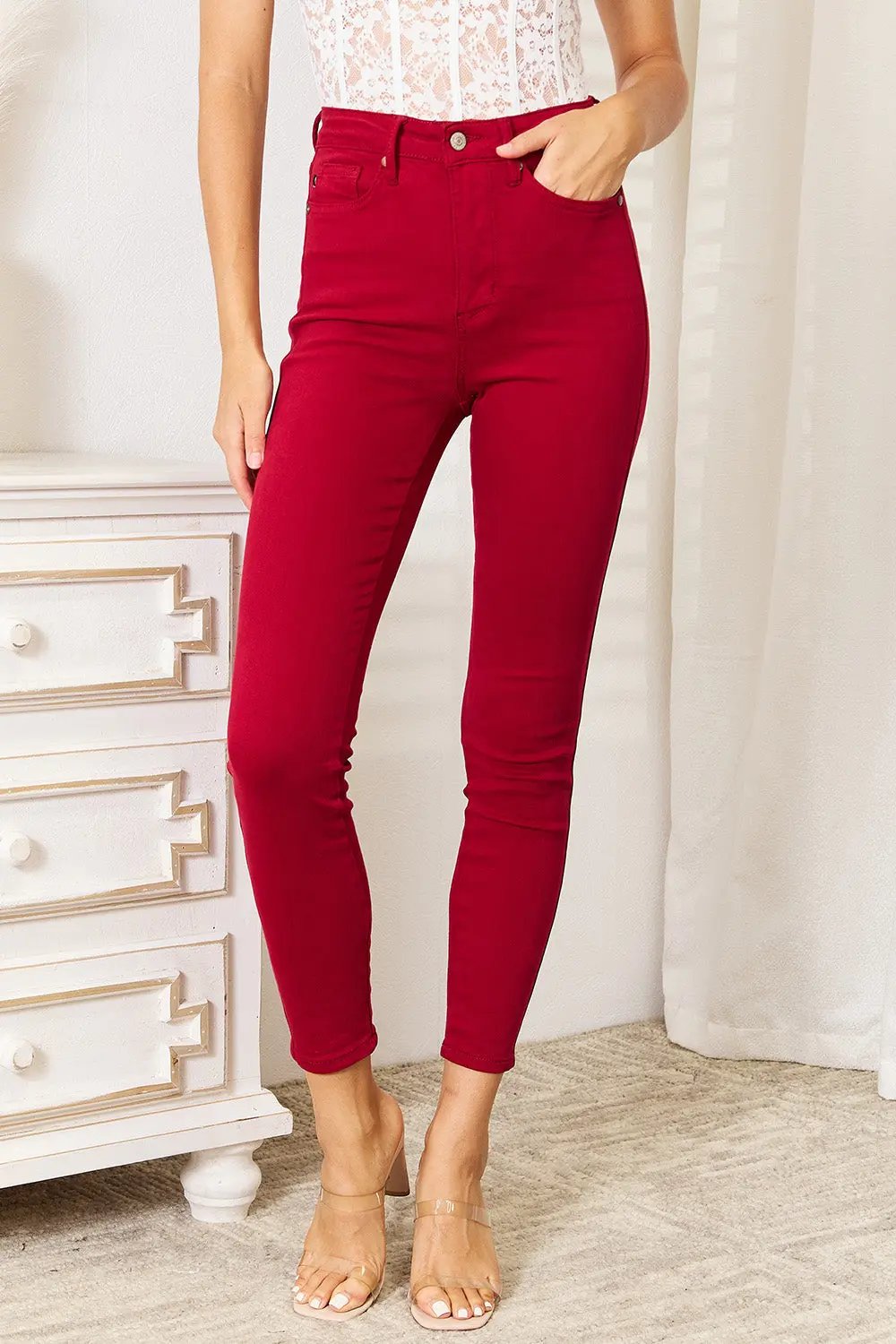 Trendsi Judy Blue tummy control skinny jeans