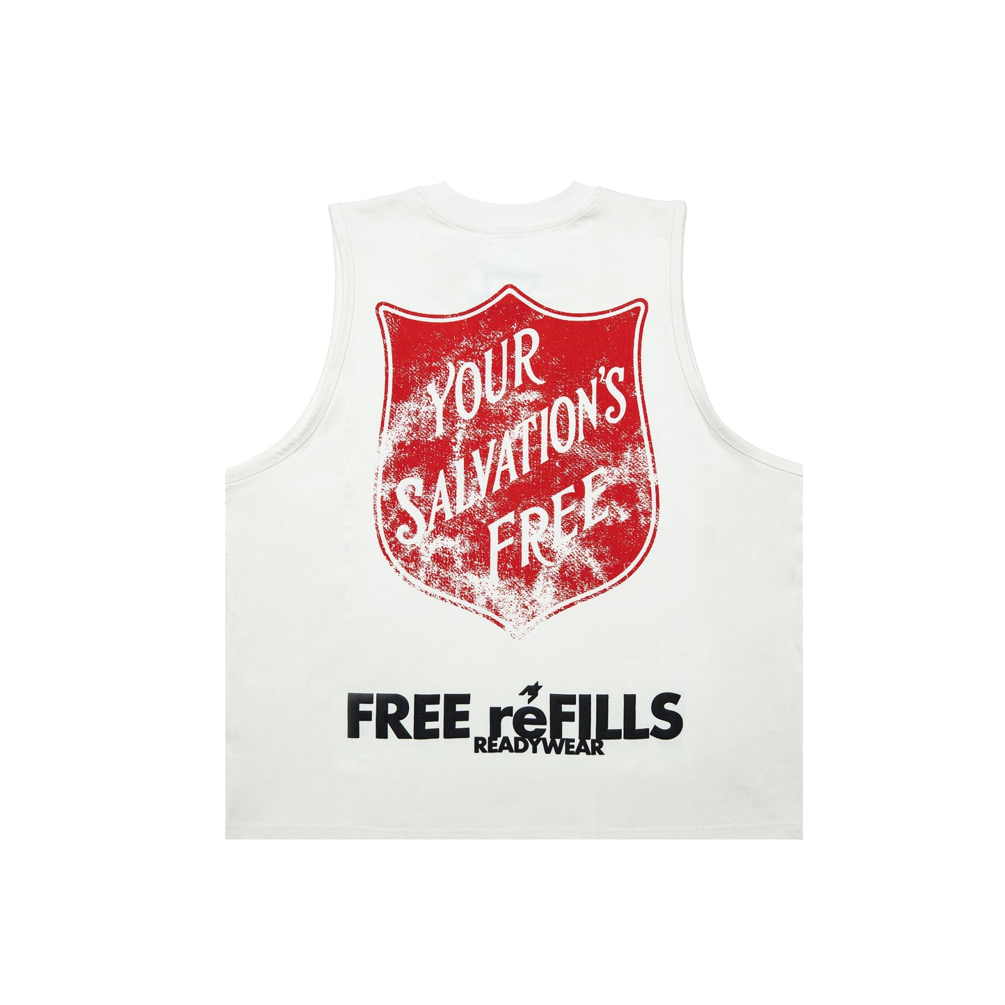 Salvation Cut-Off Tee - White