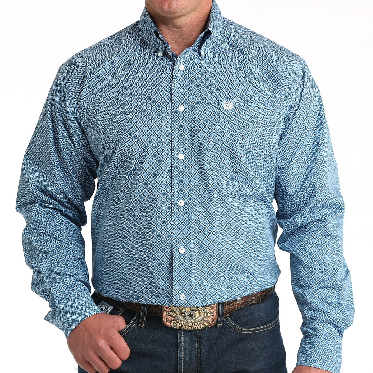 Blue Diamond Print | Cinch Mens
