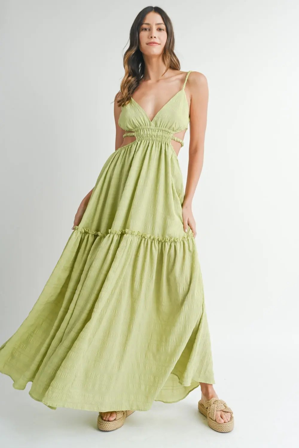 Trendsi MABLE Cutout Waist Backless Maxi Dress