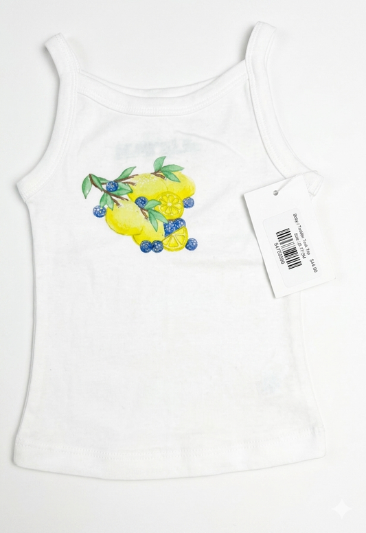 Katie J  - Tween Lemon White Tank