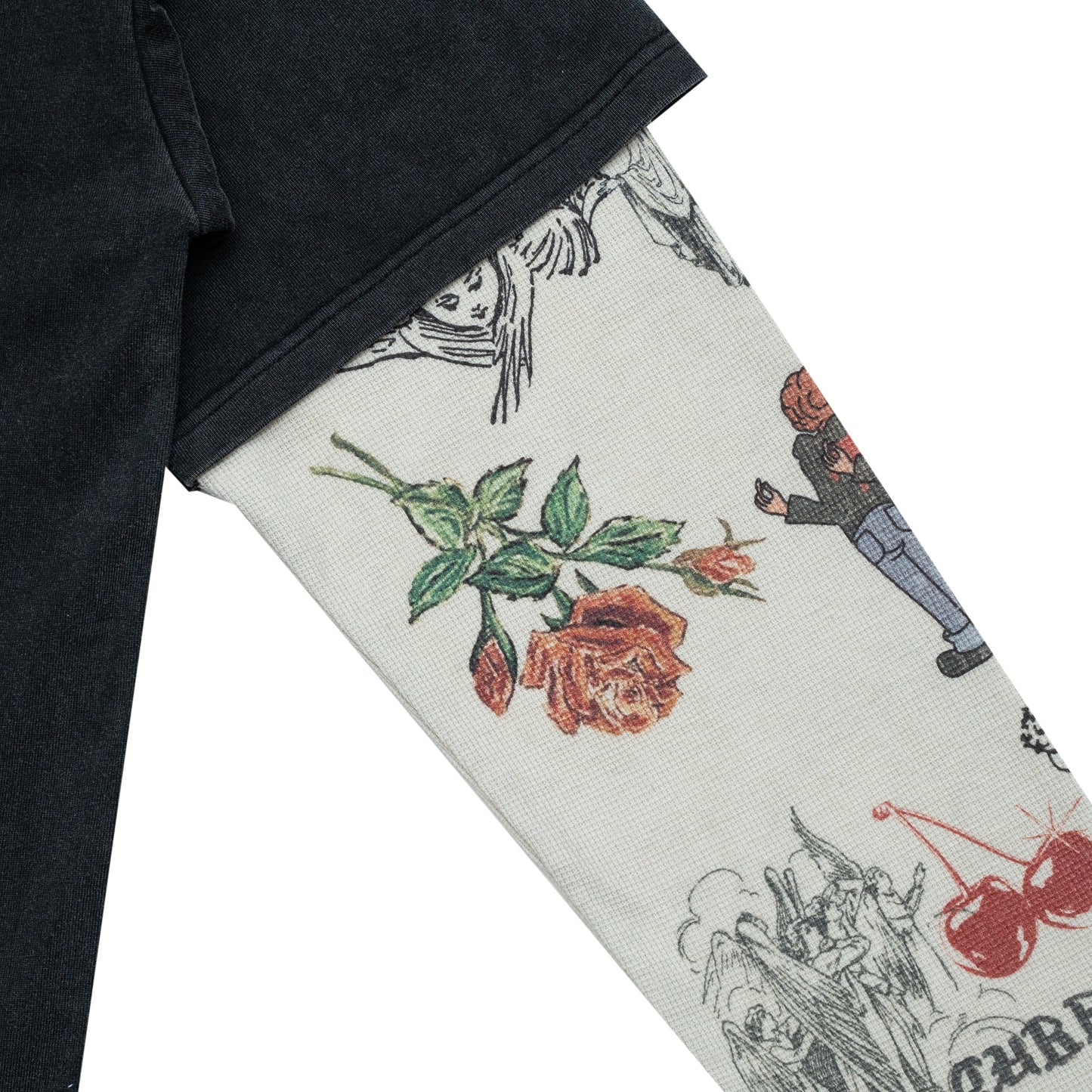 Graffiti Thermal L/S Tee - Black