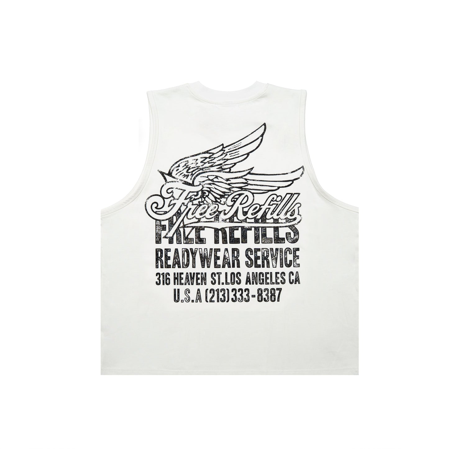 Service Cut-Off Tee - White