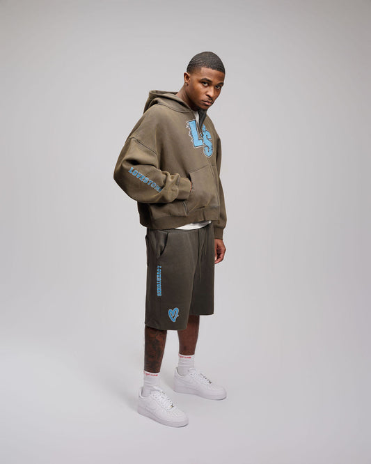 Double Heart LS Jacket - Grey & Light Blue