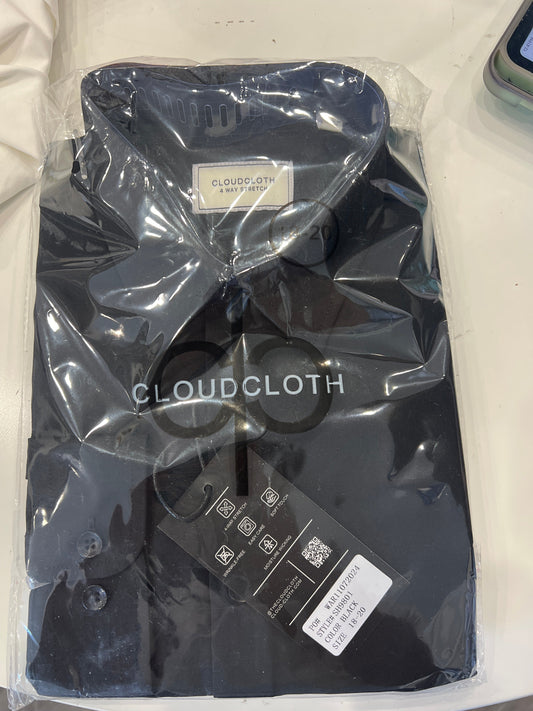 Black cloud cloth button down