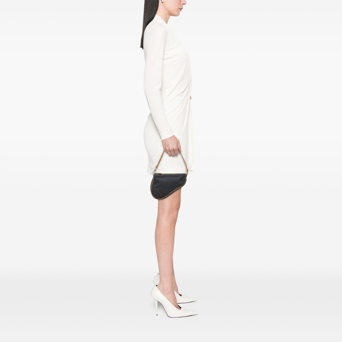 Dior Pochette Mini Saddle Denim, view 7