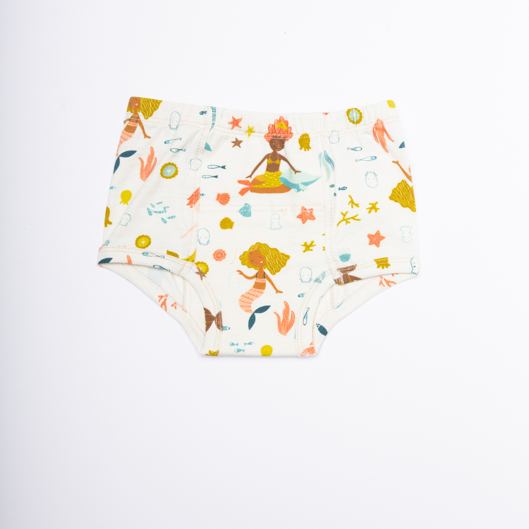 Mermaids-Organic Cotton Potty Training Underpants (6 Pack)