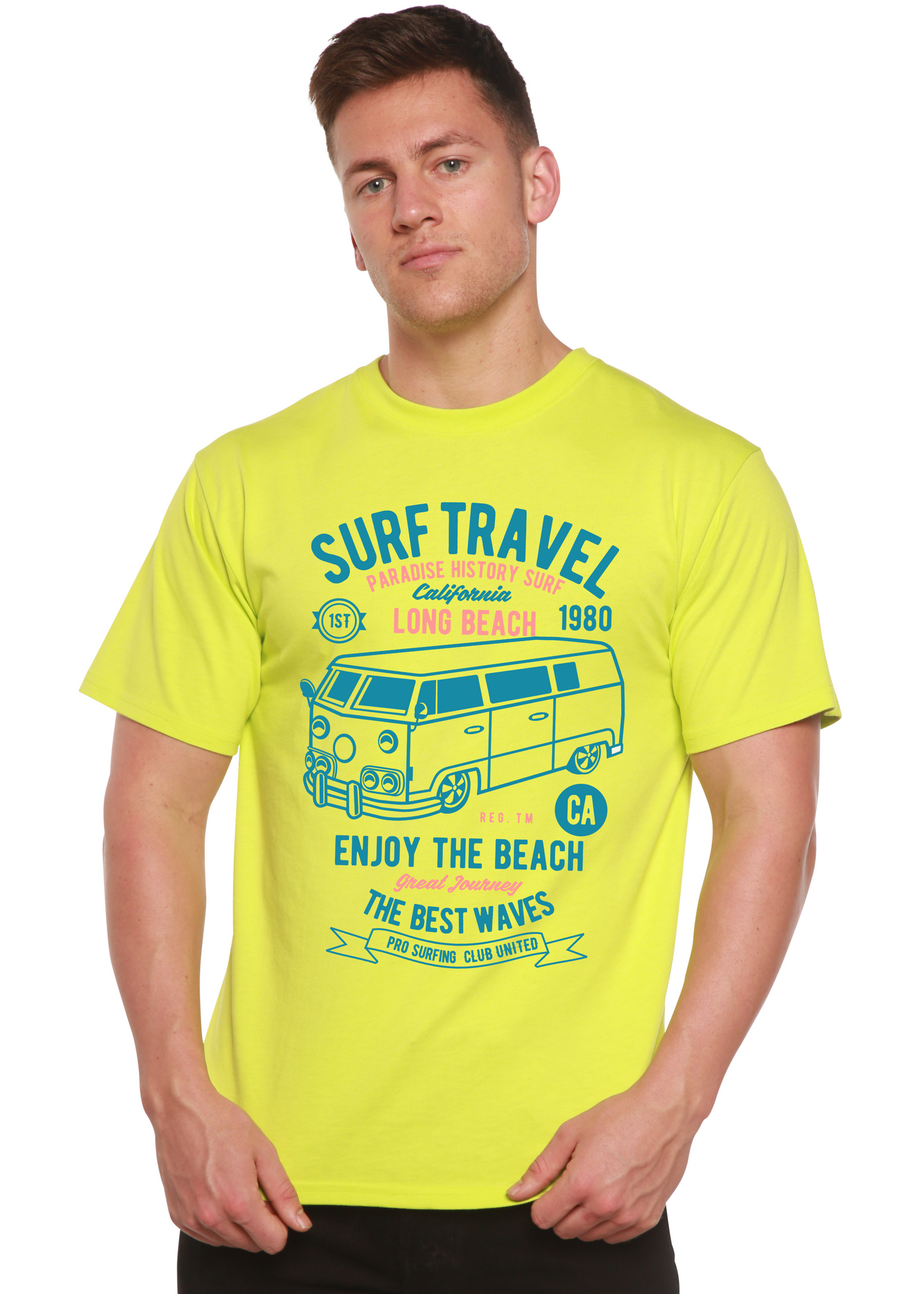 Surf Travel Spun Bamboo® Men's Bamboo Viscose/Organic Cotton Short Sleeve Graphic T-Shirt