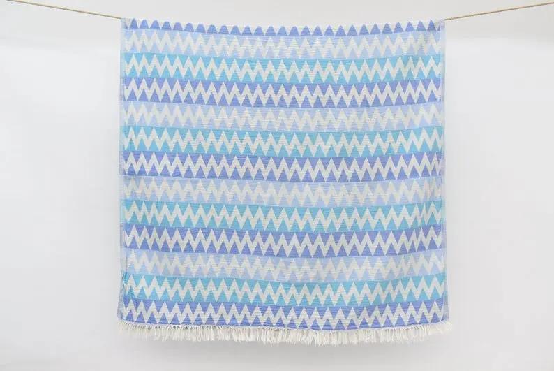 Turkish Towel - Quick Drying Lightweight - Zig Zag Cotton
