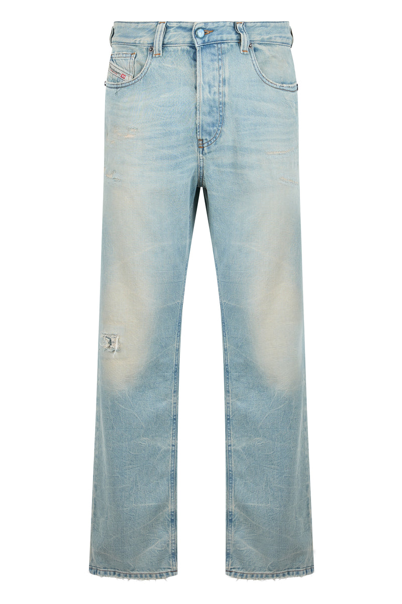 Straight-Leg Jeans Light Blue