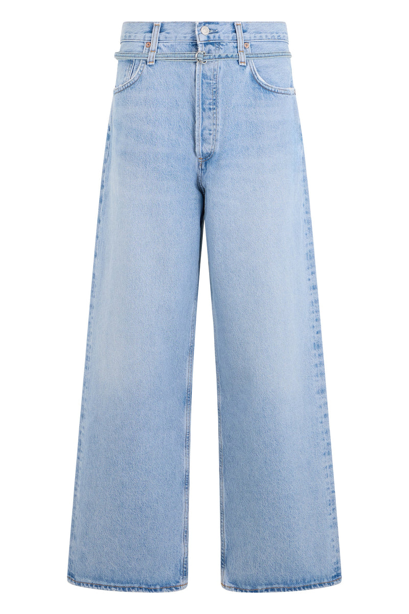 Wide-Leg Jeans Light Blue