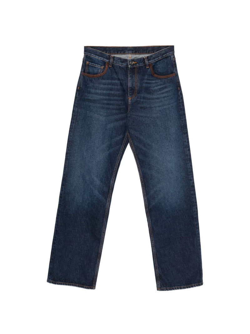 Straight-Leg Cotton Jeans