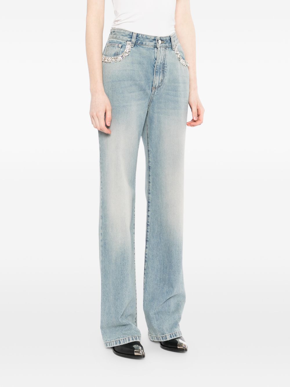 Jeans Straight-Leg Light Blue