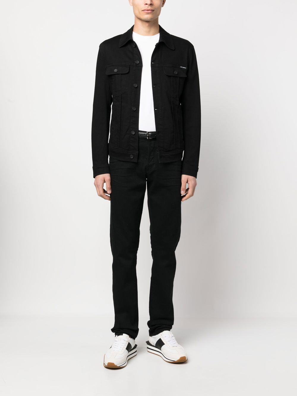 Slim Jeans in Washed Black