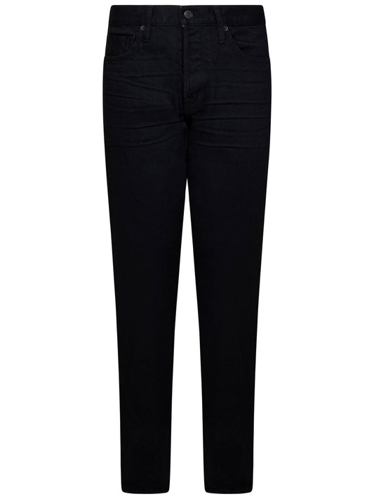 Slim Jeans in Washed Black