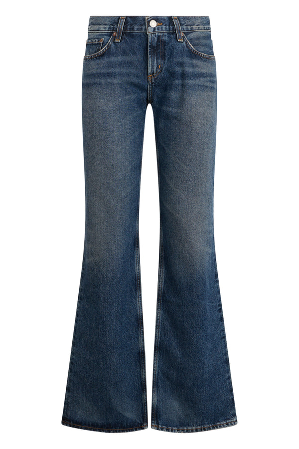 Flared Jeans in Dark Blue Denim