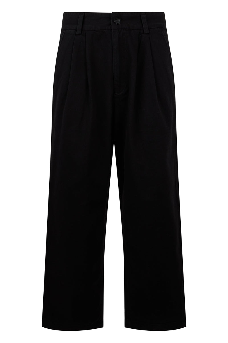 Trousers Loose Cotton Black