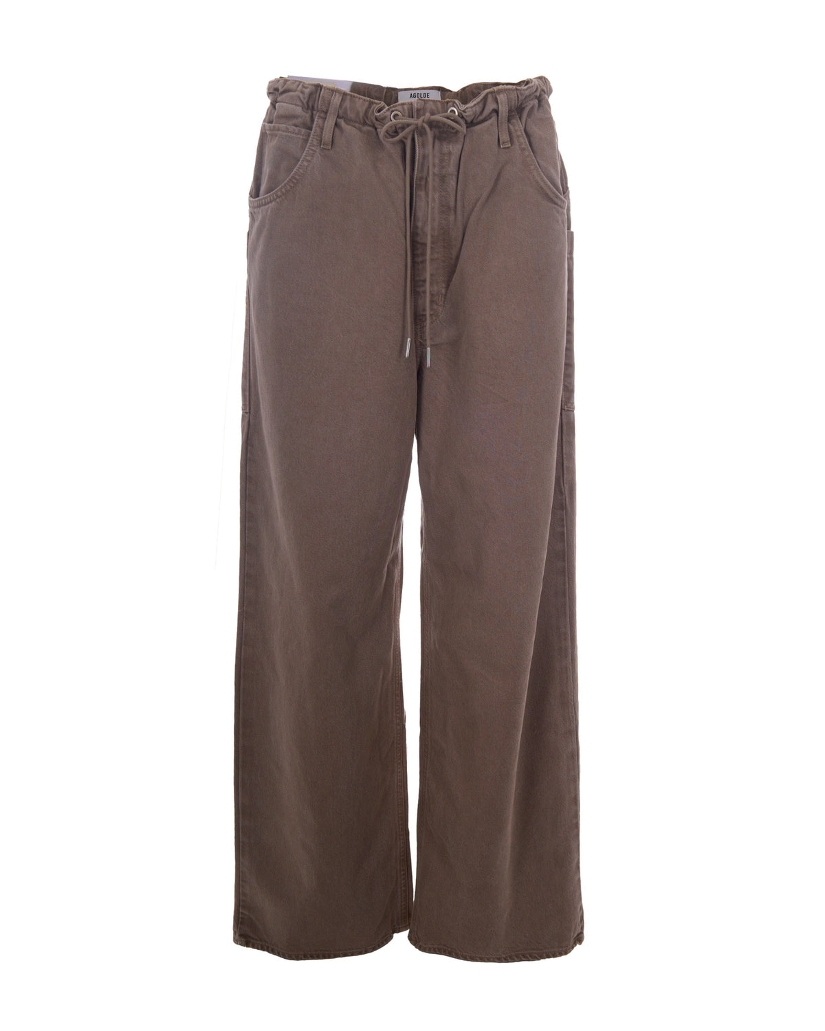 AGOLDE Shaw Drawstring Jeans in Brown, view 4