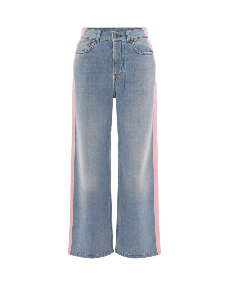 Baggy Jeans With Pink Detail