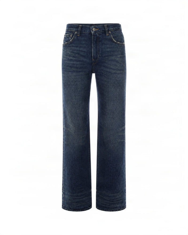 Straight Leg High-Waist Jeans in Vintage Blue