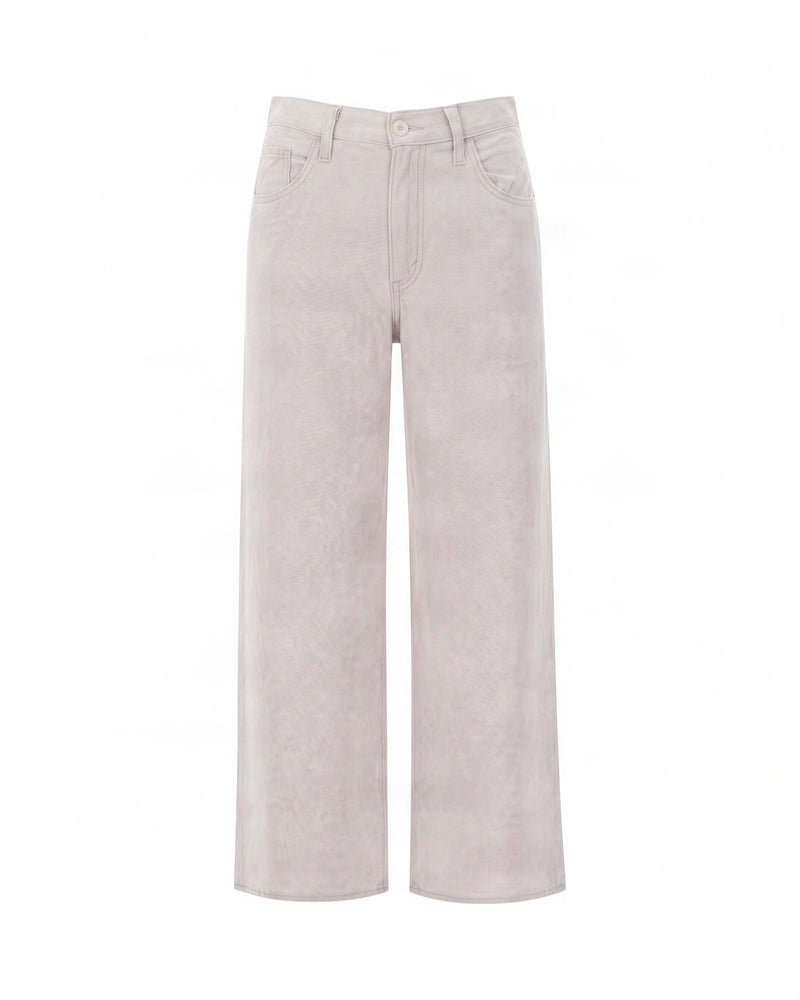 Wide-Leg High-Rise Linen-Blend Jeans