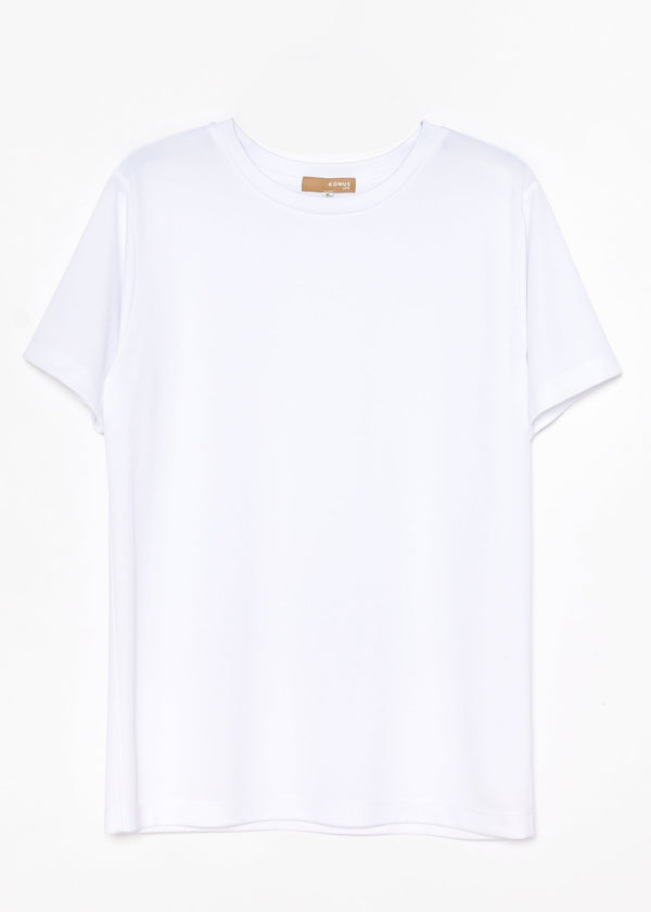 Konus Men's Eco Friendly Reolite Tech T-shirt in White