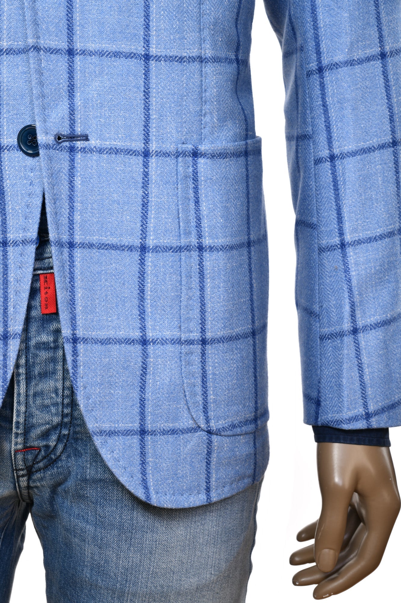 Sartorio Windowpane Virgin Wool-Silk Sport Jacket