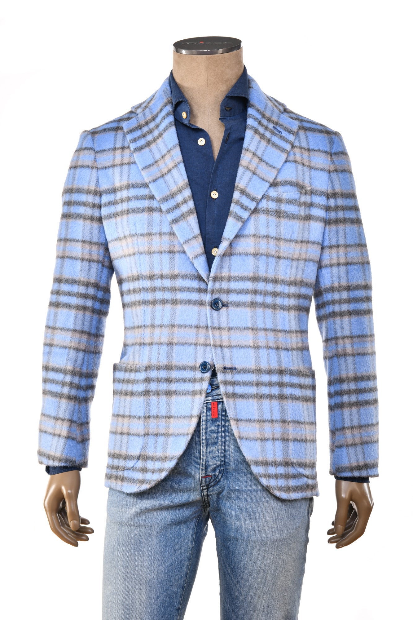 Sartorio Plaid Alpaca-Wool Sport Jacket