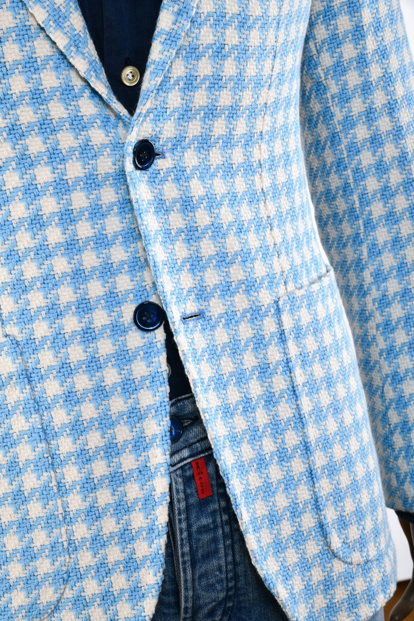 Sartorio Houndstooth Alpaca-Cotton Sport Jacket