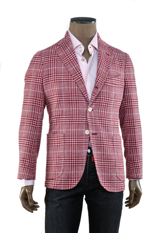 Sartorio Glen Check Plaid Virgin Wool-Silk Sport Jacket